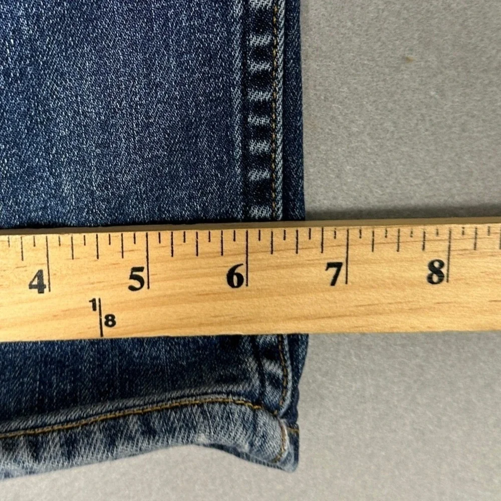 Rag Bone Fit 2 Slim Jeans Mens 32 Blue Tapered Leg Whiskering Button Fly Denim